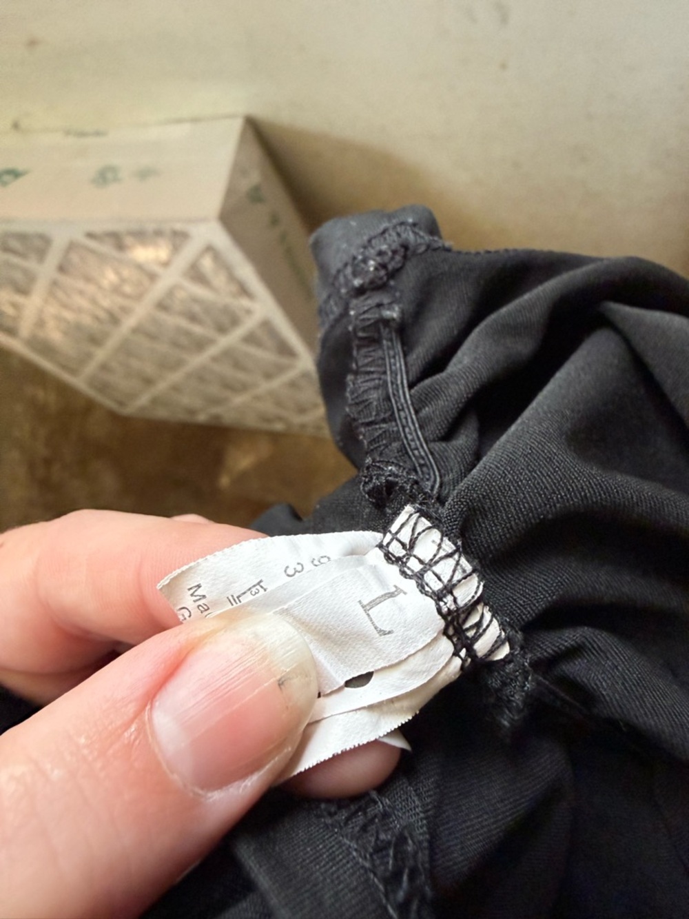 Black Ruched Drawstring Cami Top - Picture 4 of 4